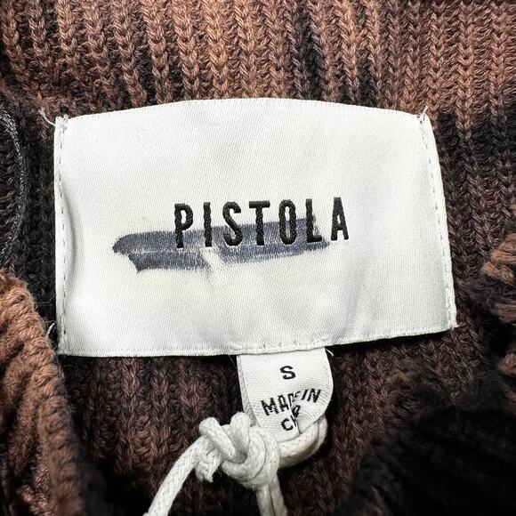 Pistola Darya Acid Dye Cotton Sweater in Dark Lava Women's Size Small NWT - Picture 3 of 10